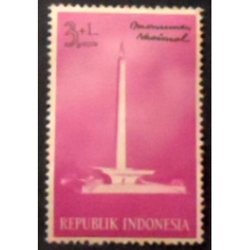 Selo postal da Indonésia de 1962 National Monument 3+1 anunciado