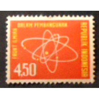 Selo postal da Indonésia de 1962 Science for Development 4,50 anunciado