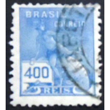 Imagem similar à do selo postal do Brasil 1936 - Mercúrio e Globo 400 U anunciado