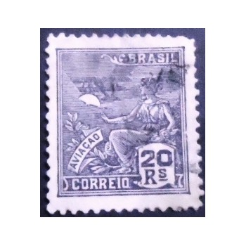 Imagem similar à do selo postal do Brasil 1940 Aviação 20 Réis U anunciado