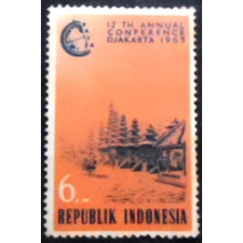 Selo da Indonésia de 1963 Pacific Area Travel Association Conference 6 N anunciado