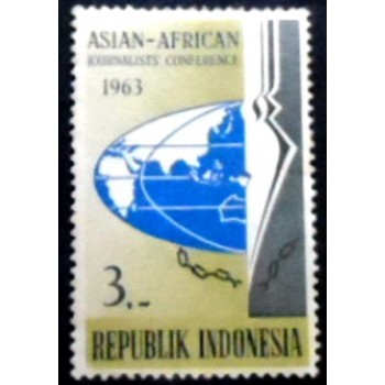 Selo da Indonésia de 1963 Asian-African Journalists' Conference 3 anunciado