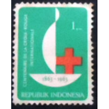 Selo postal da Indonésia de 1963 International Red Cross 1 anunciado
