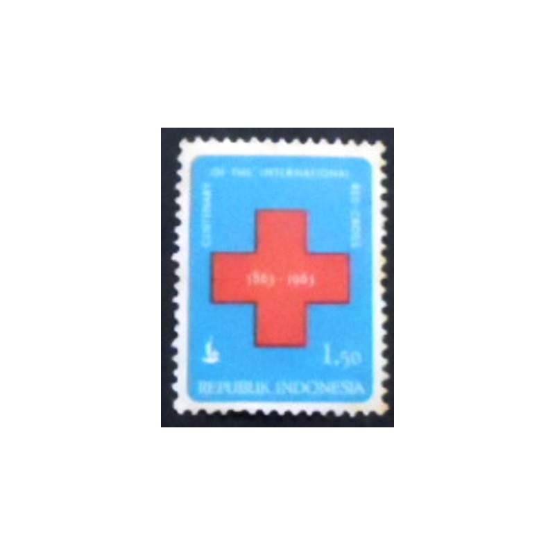 Selo postal da Indonésia de 1963 International Red Cross 1,50 aunciado