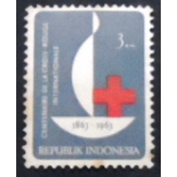 Selo postal da Indonésia de 1963 International Red Cross 3 anunciado
