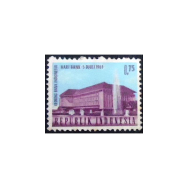 Selo postal da Indonésia de 1963 National Banking Day anunciado