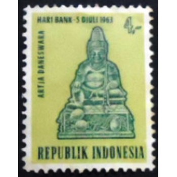 Selo postal da Indonésia de 1963 National Banking Day 4 anunciado