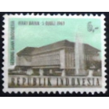 Selo postal da indonésia de 1963 National Banking Day 6 anunciado