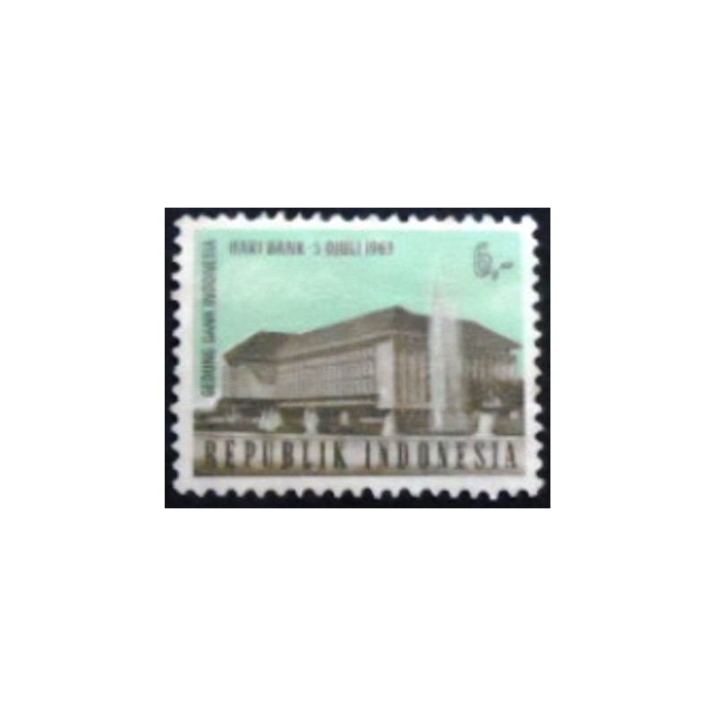 Selo postal da indonésia de 1963 National Banking Day 6 anunciado