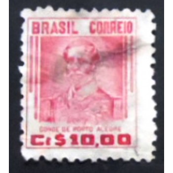 Imagem similar à do selo postal do Brasil de 1943 Conde Porto Alegre U anunciado