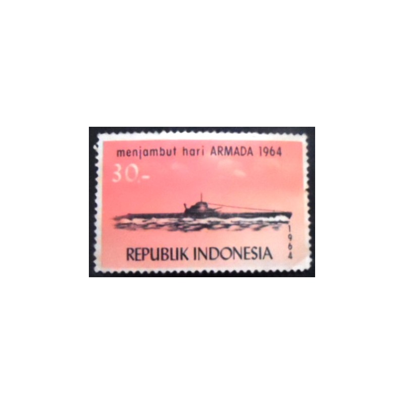 Selo postal da Indonésia de 1964 Navy Day 30 anunciado