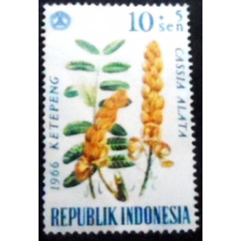 Selo postal da Indonésia de 1966 Candelabra Bush  anunciado