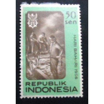 Selo postal da Indonésia de 1966 Maritime Day 50 anunciado