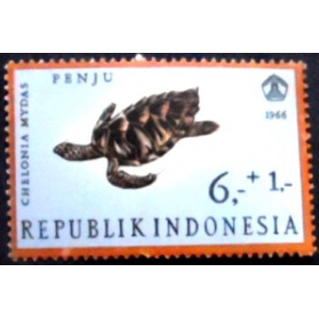 Selo postal da Indonésia de 1966 Green Sea Turtle anunciado