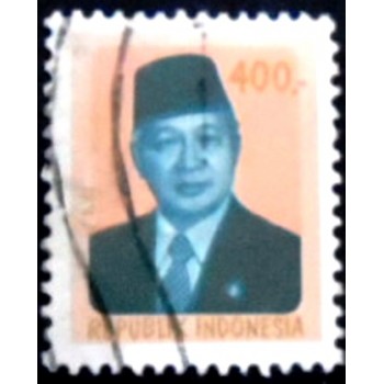 Selo postal da Indonésia de 1981 President Suharto  400 anunciado