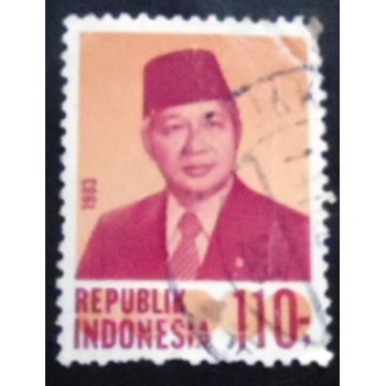 Selo postal da Indonésia de 1983 President Suharto 110 anunciado