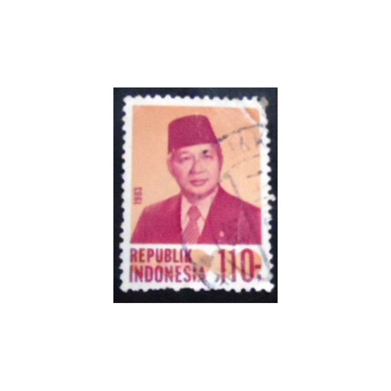 Selo postal da Indonésia de 1983 President Suharto 110 anunciado