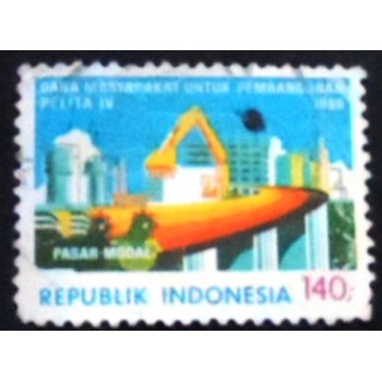 Selo postal da Indonésia de 1984 Five Year Development Plan 140 anunciado