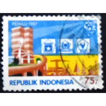 Selo postal da Indonésia de 1987 General Elections anunciado