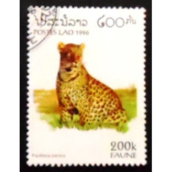 Selo postal do Laos de 1996 Leopard anunciado
