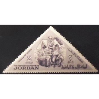 Selo postal da Jordânia de 1964 First Aid anunciado