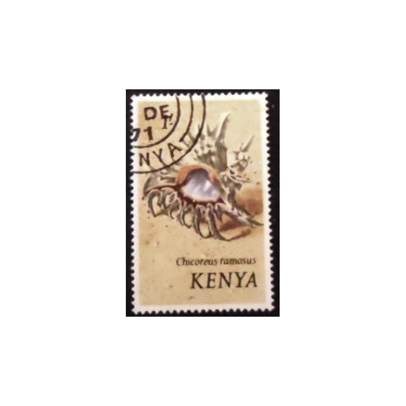 Selo postal do Quênia de 1971 Branched Murex anunciado