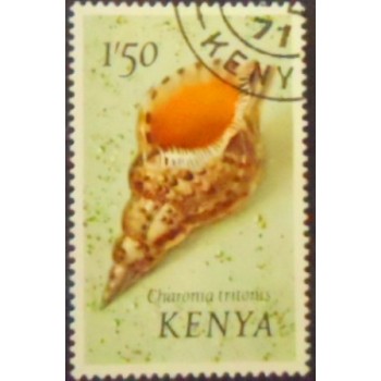 Selo postal do Quênia de 1971 Triton's Trumpet anunciado