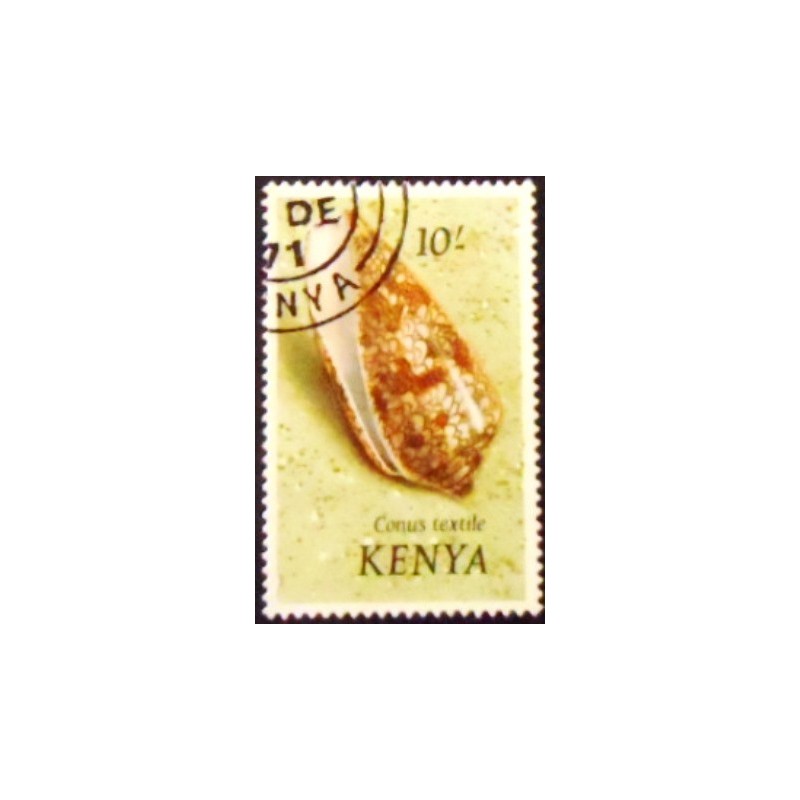 Selo postal do Quênia de 1971 Textile Cone anunciado