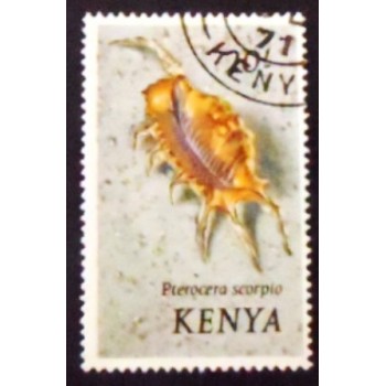 Selo postal do Quênia de 1971 Scorpion Conch anunciado