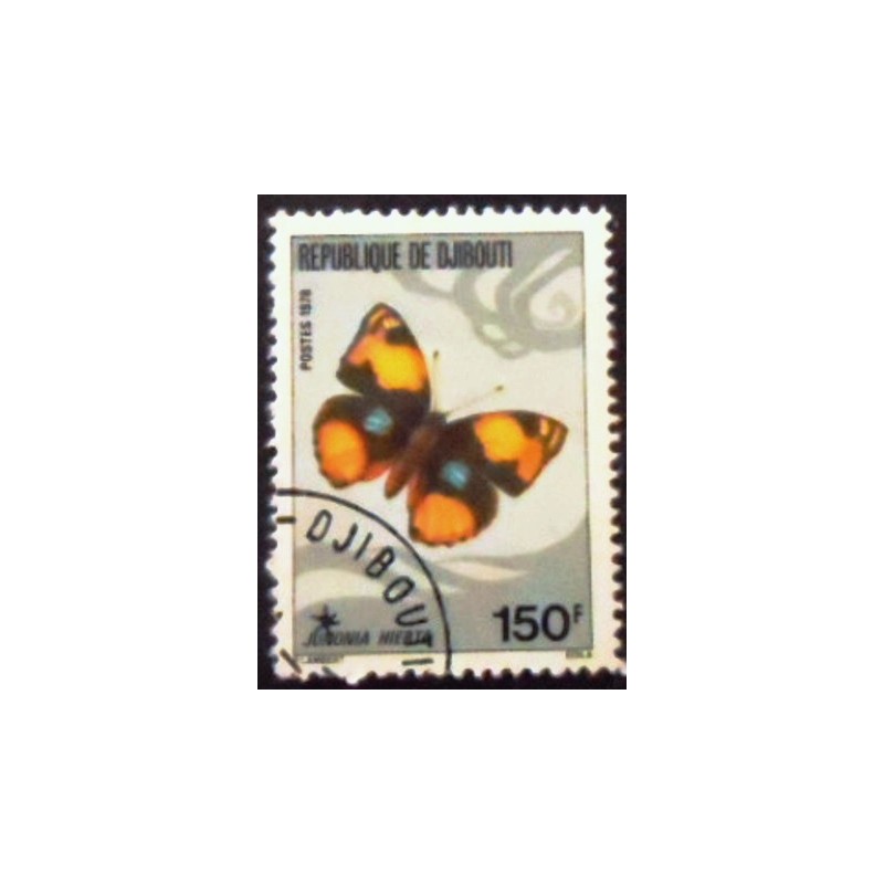 Selo postal de Djibouti de 1978 Yellow Pansy anunciado