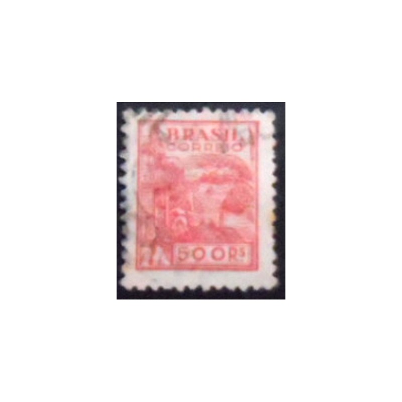 Imagem similar `do selo postal do Brasil de 1941 Trigo 500 U anunciado