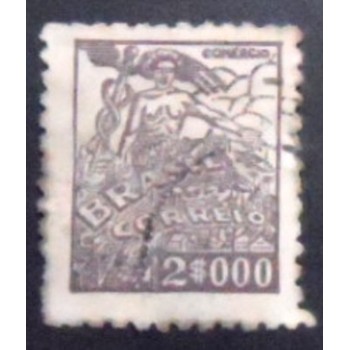 Imagem similar à do selo postal do Brasil de 1941 Comércio 2000 U anunciado