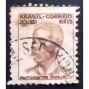 Imagem do selo postal do Brasil de 1946 - Almirante Maurity U anunciado