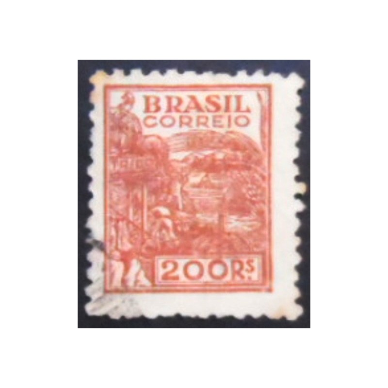 Imagem similar à do selo postal do Brasil de 1941 Trigo 200 U anunciado