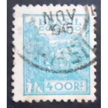 Imagem similar à do selo postal  do Brasil de 1942 Trigo 400 anunciado