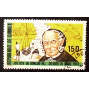 Selo postal de Djibouti de 1979 Sir Rowland Hill anunciado