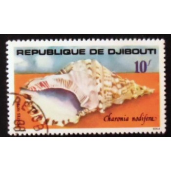Selo postal de Djibouti de 1978 Knobby Triton anunciado