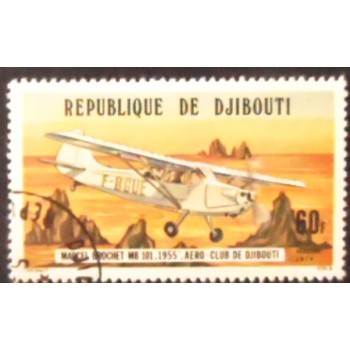 Selo postal de Djibouti de 1978 Marcel Brochet MB 101 anunciado