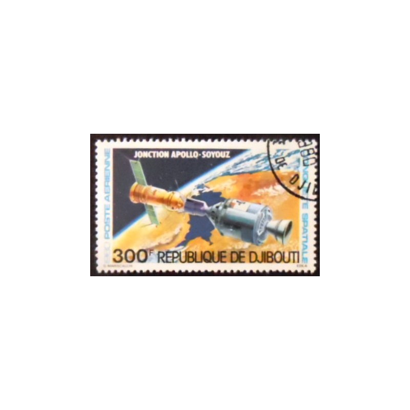 Selo postal de Djibouti de 1980 Apollo-Soyuz Space Project anunciado