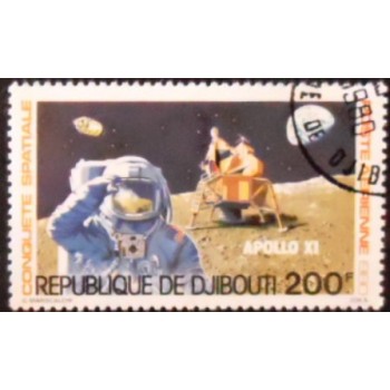 Selo postal de Djibouti de 1980 Apollo 11 Moon Landing anunciado