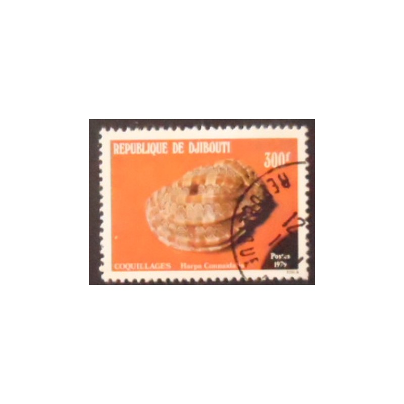 Selo postal de Djibouti de 1979 Large Harp anunciado