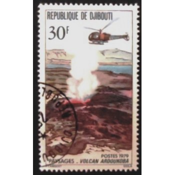 Selo postal de Djibouti de 1979 Volcano 30 anunciado
