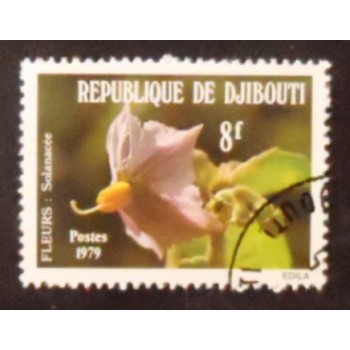 Selo postal de Djibouti de 1979 Solanacea anunciado