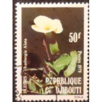 Selo postal de Djibouti de 1979 Thunbergia alata anunciado