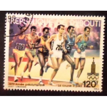 Selo postal de Djibouti de 1980 Summer Olympic Games 120 anunciado