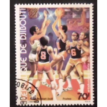 Selo postal de Djibouti de 1980 Summer Olympic Games  70 anunciado