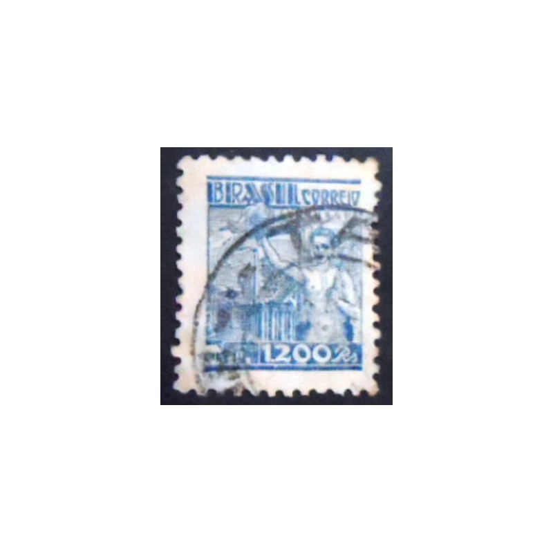 Imagem similar à do selo do Brasil de 1942 Siderurgia 1200 U anunciado