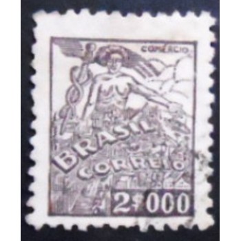 Imagem similar à do selo postal do Brasil de 1942 - Comércio 2 U anunciado