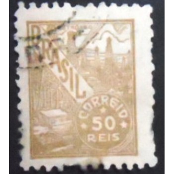Imagem similar à do selo postal do Brasil de 1942  Petróleo 50 U anunciado