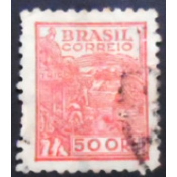 Selo postal Regular do Brasil de 1942 Trigo 500 anunciado